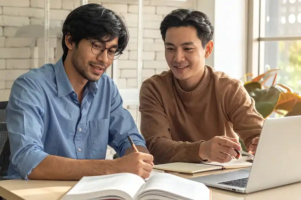 Marketing professionals working together