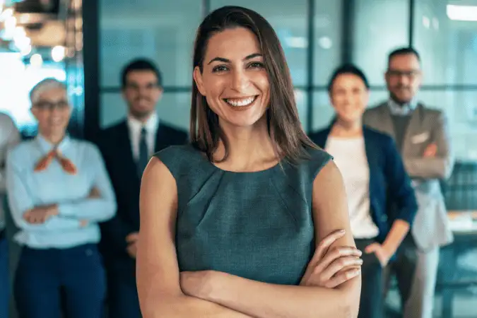 Employee developing workplace skills at a desk.