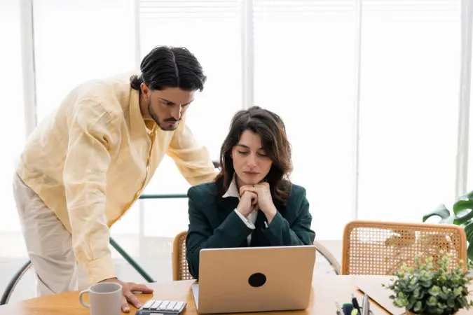 Apprentice developing skills in the workplace